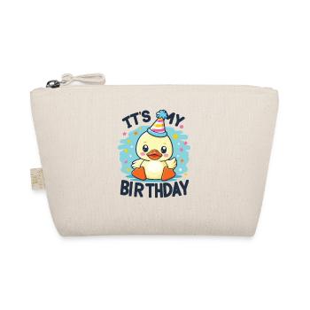 Ente zum Geburtstag für Kinder it's my birthday - Bio-Täschchen - Natur - Vorne