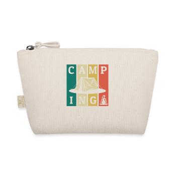 Camping Retro Strips Tents Glamping Campsite - Organic Pouch - nature - Front