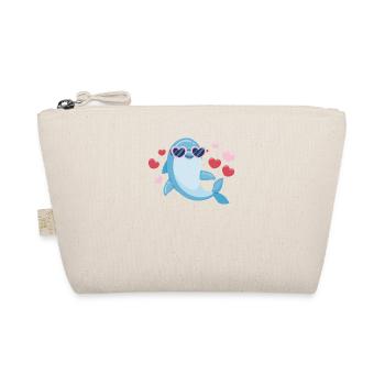 La Saint-Valentin Drôle Dauphin Amoureux Mignon - Trousse biologique - nature - Devant