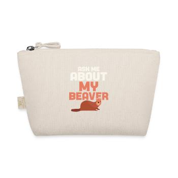 Ask Me About My Beaver Rodent Animal - Bio-Täschchen - Natur - Vorne