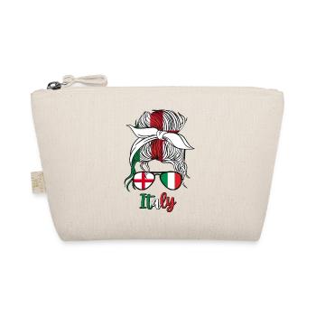 Moitié Anglais Moitié Italien Fille Italie Angleterre Drapeau - Trousse biologique - nature - Devant