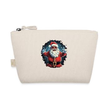 Funny Santa Claus for Christmas - Organic Pouch - nature - Front