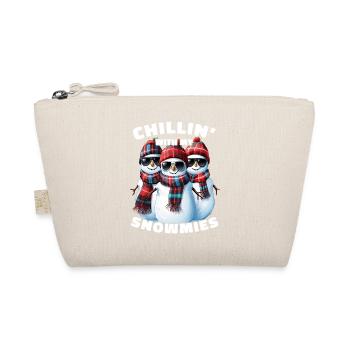 Chillin With My Snowmies Sunglasses Snowmen - Organic Pouch - nature - Front