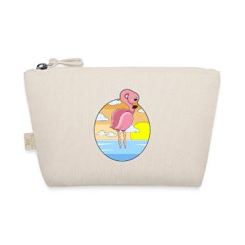 Flamingo Sonnenuntergang - Bio-Täschchen - Natur - Vorne