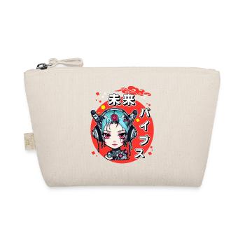 Future Vibes Cyberpunk Girl Japanese Style - Organic Pouch - nature - Front
