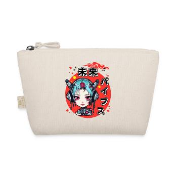 Future Vibes Cyberpunk Girl Japanese Style - Organic Pouch - nature - Front