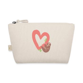 Sloth, Valentine's Day, Sloth, Sloth, Valentine - Organic Pouch - nature - Front