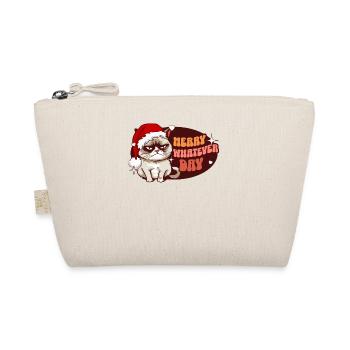 Merry Whatever Day Angry Cat Women Funny Christmas - Bio-Täschchen - Natur - Vorne