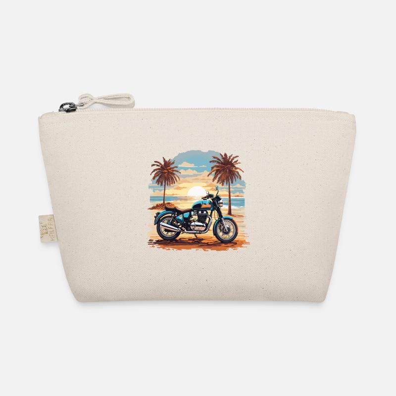 Moto Plage Vintage Trip Biker Design Trousse biologique