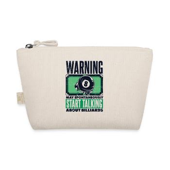 Warning May Start Talking About Billards Snooker - Bio-Täschchen - Natur - Vorne