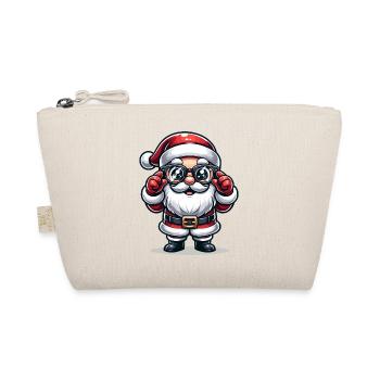Weihnachtsmann mit Sonnenbrille Xmas Kostüm - Bio-Täschchen - Natur - Vorne