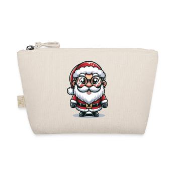 Weihnachtsmann mit Sonnenbrille Xmas Kostüm - Bio-Täschchen - Natur - Vorne