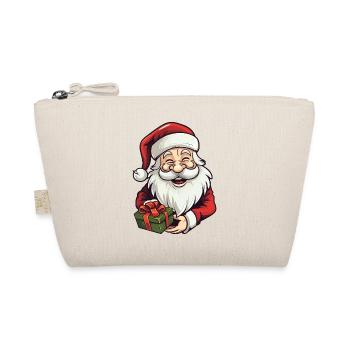 Lustiger klassischer Weihnachtsmann mit Bart - Bio-Täschchen - Natur - Vorne