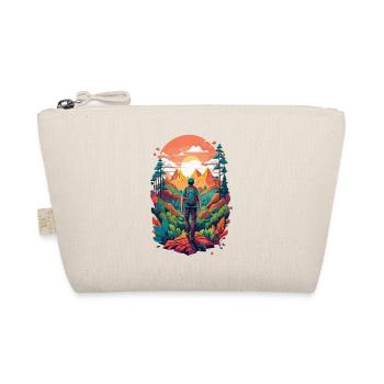Nature Adventure Hiking in Forest and Mountains Design - Organic Pouch - nature - Front