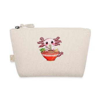 Newt mange, avale des nouilles ramen, axolotl drôle - Trousse biologique - nature - Devant