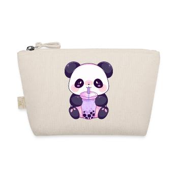 Kawaii Panda Bubble tea boba tea - Organic Pouch - nature - Front