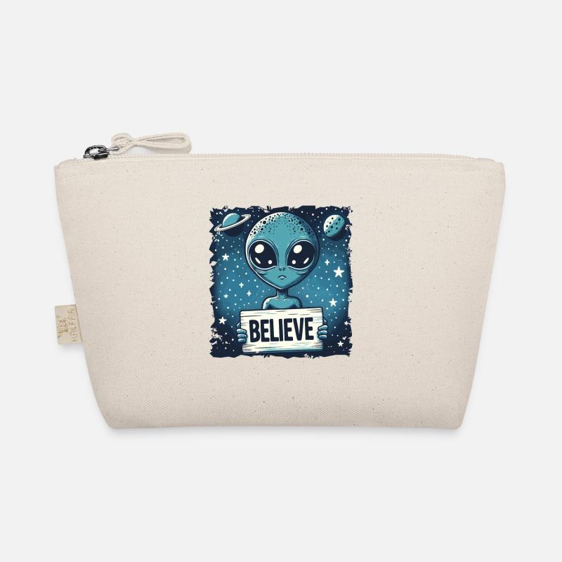 Funny Alien Alien Believe Organic Pouch