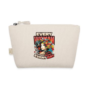 Every woman, every right, every day, women's rights - Organic Pouch - nature - Front