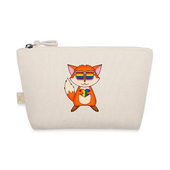 Fox Christmas Rainbow Color Broh - Organic Pouch - nature - Front