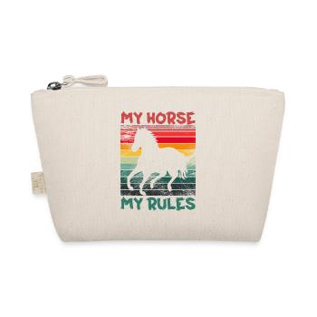 My Horse, My rules - knight gift - rider - Organic Pouch - nature - Front