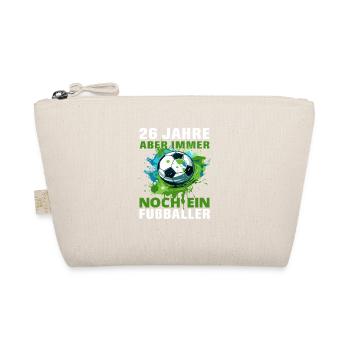 Fußballer 26 Geburtstag Fußball Spruch - Bio-Täschchen - Natur - Vorne