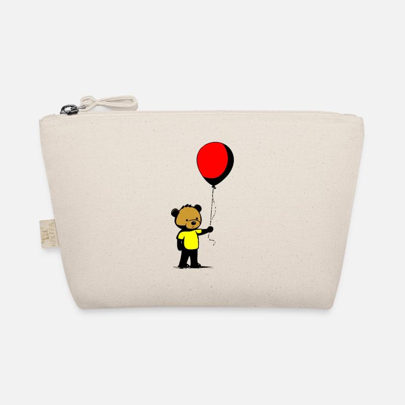 Ein Bär mit Ballon - Bio-Täschchen - Natur