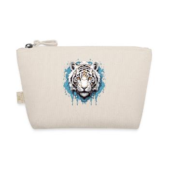 Drops of paint and a white tiger - Organic Pouch - nature - Front