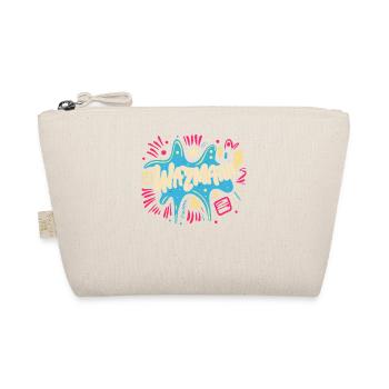 Watzmann Schriftzug popig modern ausgeflippt - Bio-Täschchen - Natur - Vorne