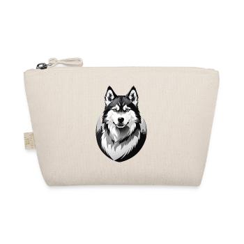 Husky Retro Hundeliebhaber Hund Huskies Hunde - Bio-Täschchen - Natur - Vorne