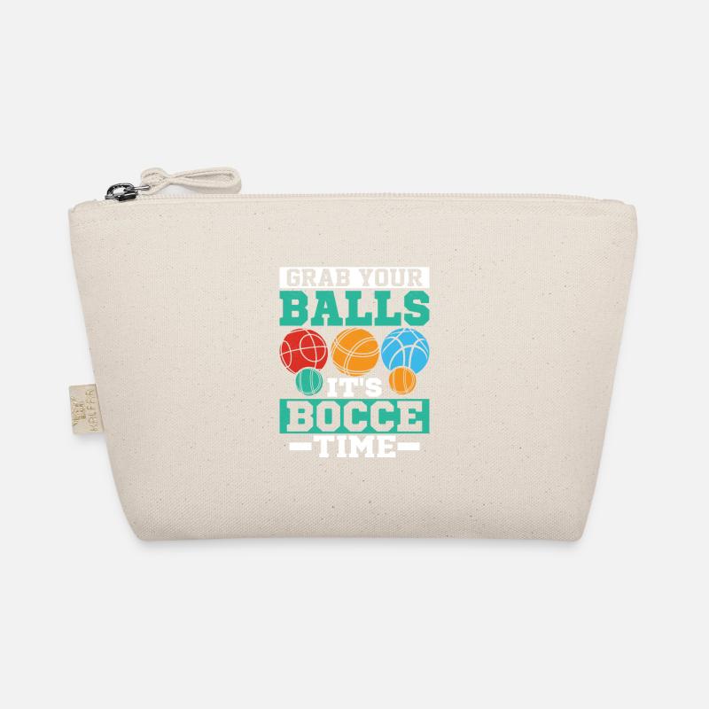 Grab Your Balls It's Bocce Time Player Team Petang Bio-Täschchen