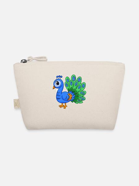 Pfau - Bio-Täschchen - Natur