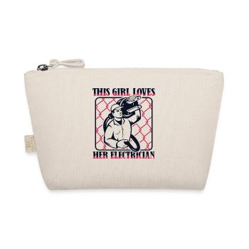 This Girl Loves Her Electrician Elektrotechniker - Bio-Täschchen - Natur - Vorne