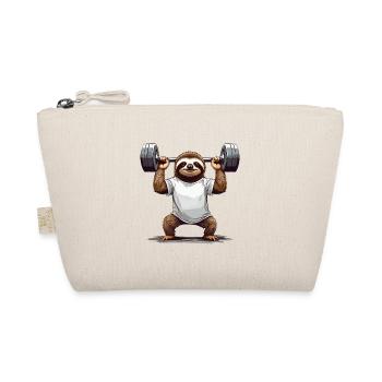 Paresseux Bodybuilder Gym Humour Design - Trousse biologique - nature - Devant