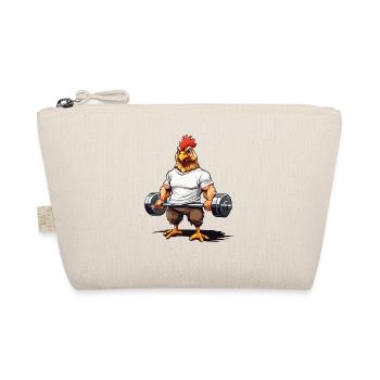 Muscle Bodybuilding Fitness Fun Design - Organic Pouch - nature - Front