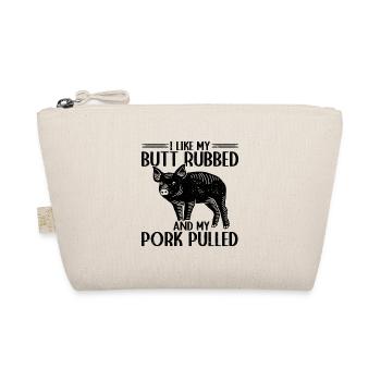 BBQ Pulled Pork Schwein Grill - Bio-Täschchen - Natur - Vorne