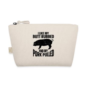 BBQ Pulled Pork Schwein Grill - Bio-Täschchen - Natur - Vorne