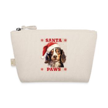 Dog Christmas Santa Paws Merry Dogmas Ugly - Organic Pouch - nature - Front