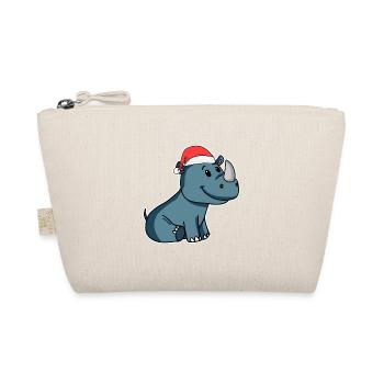 Nashorn Weihnachten - Bio-Täschchen - Natur - Vorne