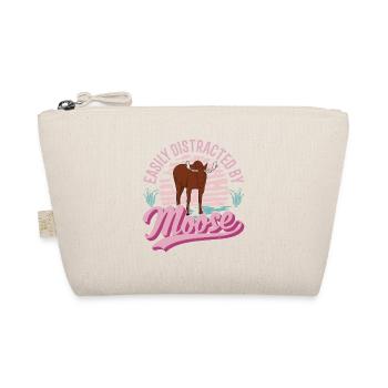 Moose Gift Moose Antlers Scandinavia - Organic Pouch - nature - Front