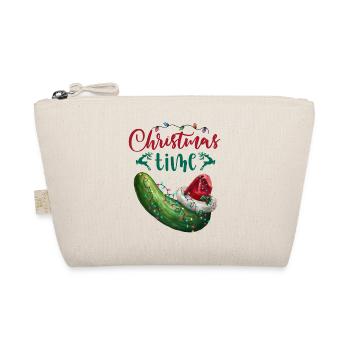 Merry Christmas Funny Christmas Cucumber - Organic Pouch - nature - Front