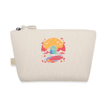 Sur le pont se trouve un mignon chat qui agite la main. - Trousse biologique - nature - Devant