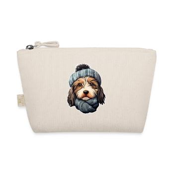Chien d’hiver dans la neige avec chapeau et écharpe - Trousse biologique - nature - Devant