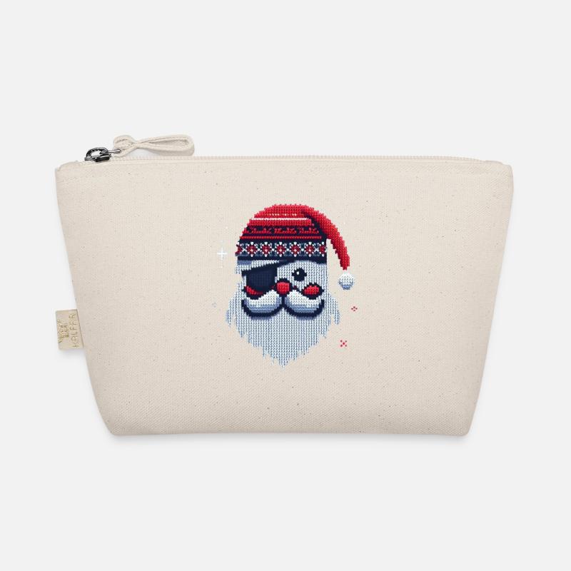 Santa Claus Kawaii Knitting Pattern Organic Pouch