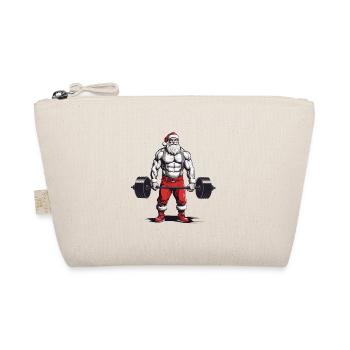 Funny Christmas Deadlift Bodybuilding Design - Organic Pouch - nature - Front