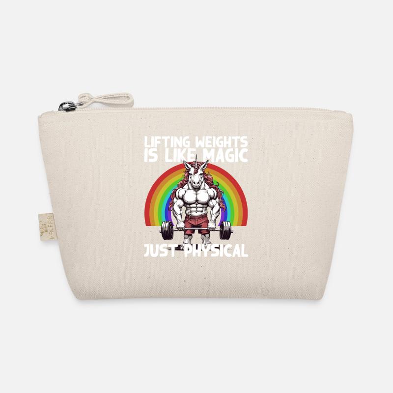 Bodybuilder Unicorn Workout Magic Saying Organic Pouch