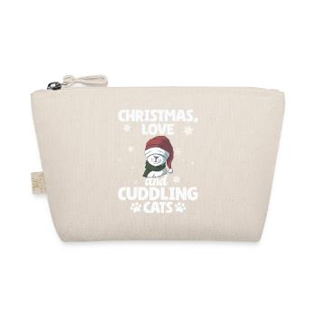 Cat, Cuddle, Animal Love, Christmas, Love Cats, - Organic Pouch - nature - Front