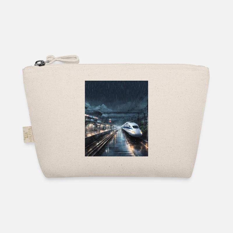 Japan Train Rainy Night Organic Pouch