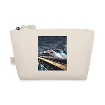 Night Rain Train Station Train Japan - Organic Pouch - nature - Front