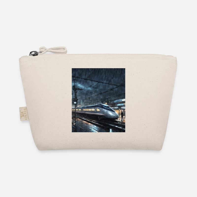 Night Tokyo Train Organic Pouch