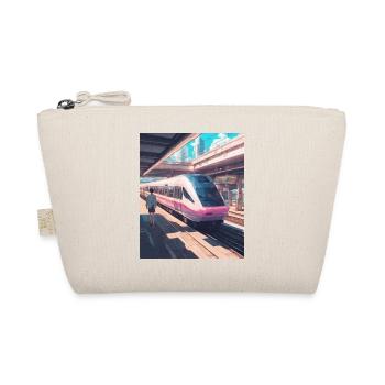 Japan Railway Station Train - Organic Pouch - nature - Front